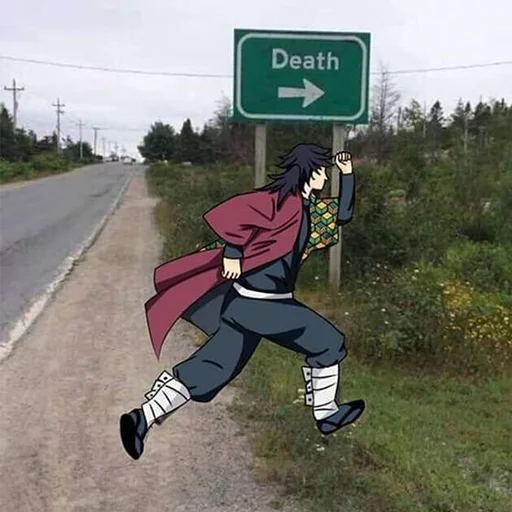 Стикер Demon Slayer MEME