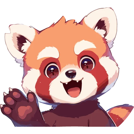 Стикер Red pandas
