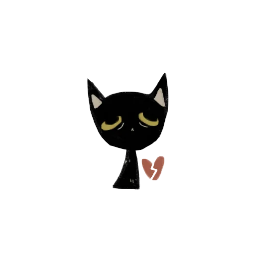 Стикер Black kitty