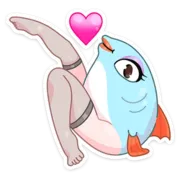 Стикер Реверсивная русалка