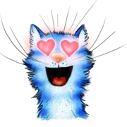 Стикер Rinas Blue Cats