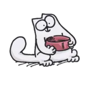 Стикер simon's cat