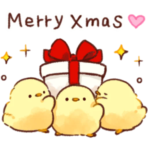 Стикер Soft and Cute Chicks Winter