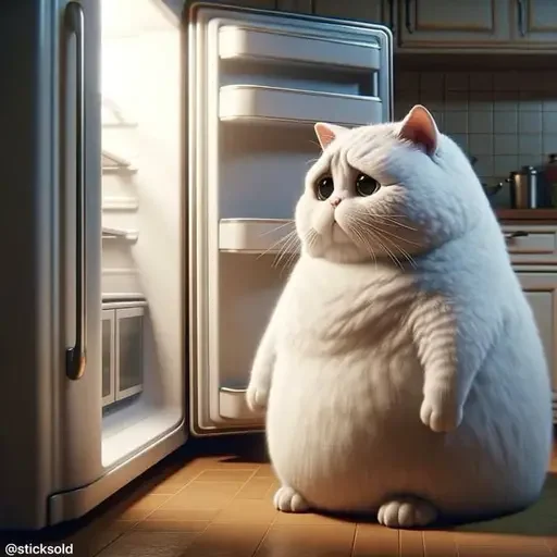 Стикер Милые котики