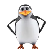 Стикер Dank 3d stock penguins