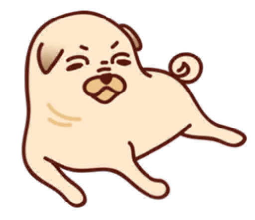 Стикер Sundae the Pug