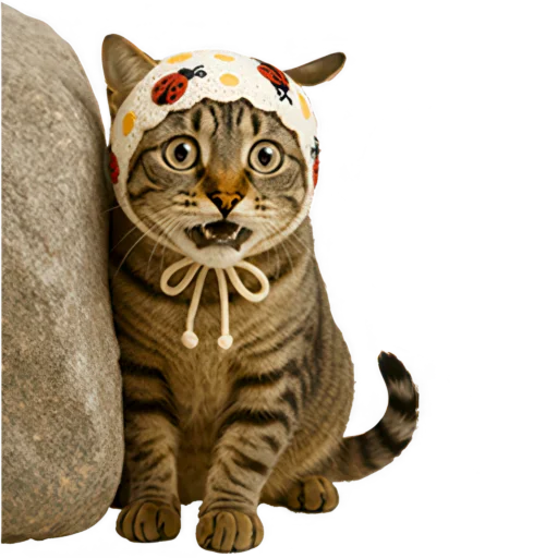 Стикер Кот с платком