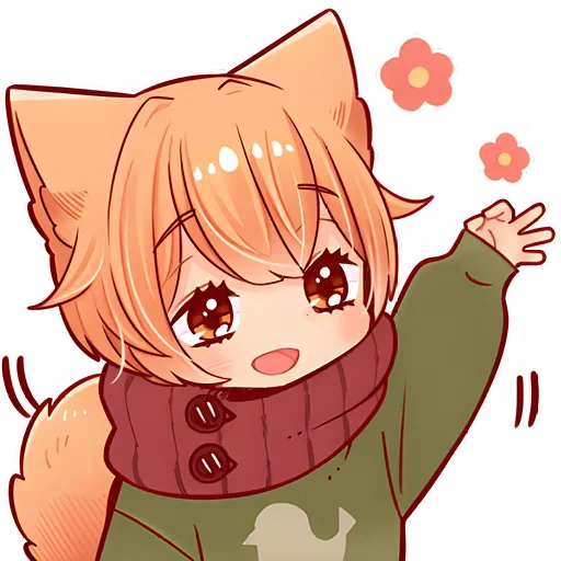 Стикер Рыжий котёнок