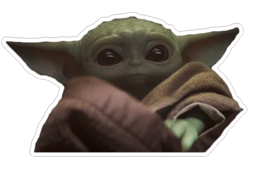 Стикер Baby Yoda The Child from Mandalorian