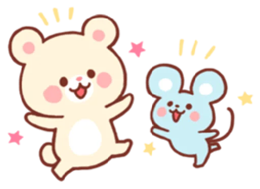 Стикер bear & bunny