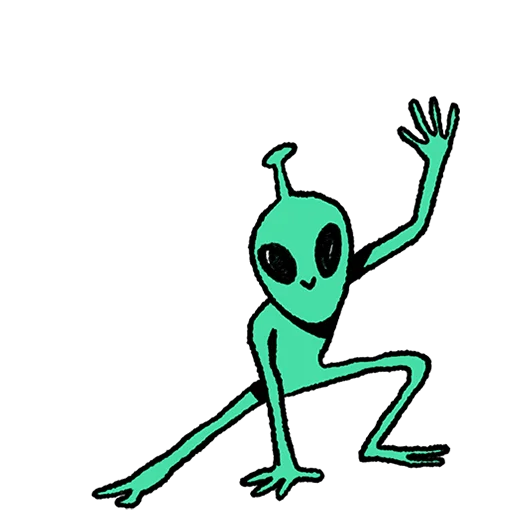 Стикер Неопознанные Летающие Обаяшки Без Текста