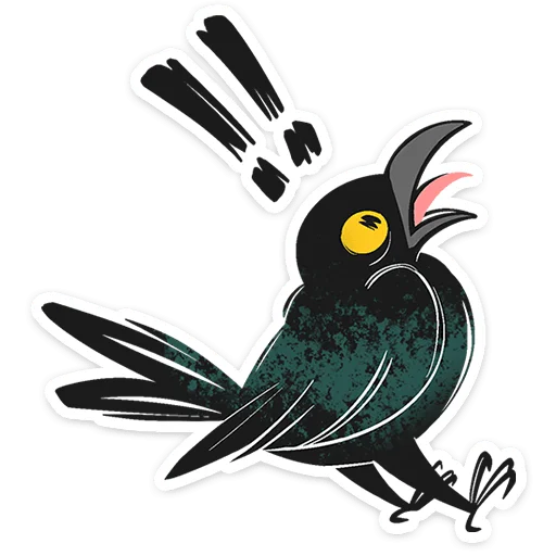 Стикер Ворон Морон