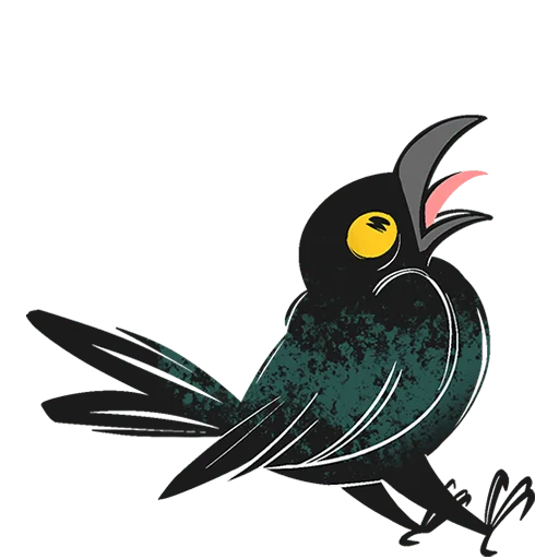 Стикер Ворон Морон Без Текста