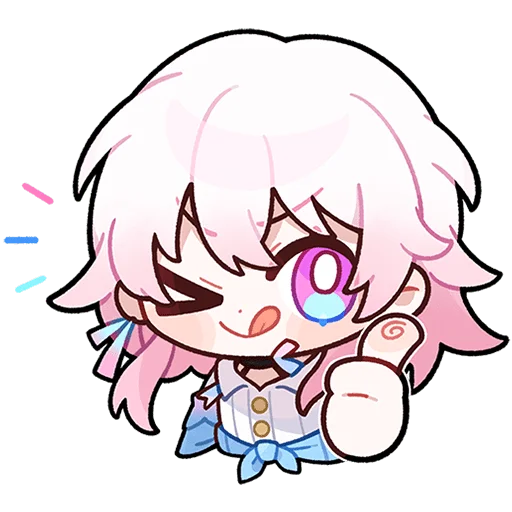 Стикер Март 7 и ее друзья Без Текста