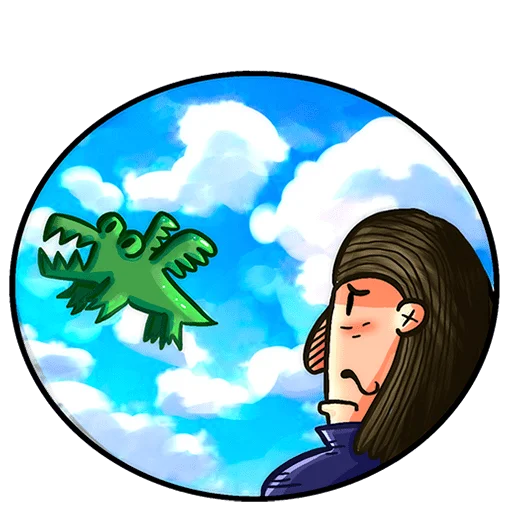 Стикер Преколер и Кроко Без Текста