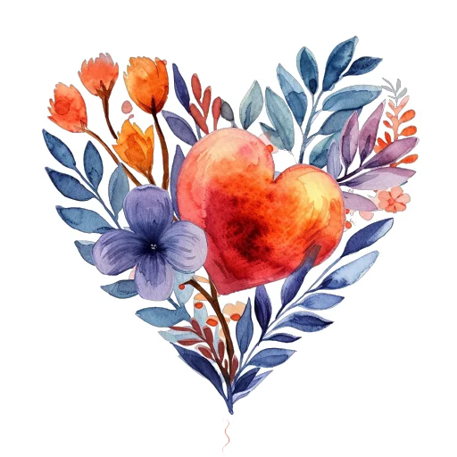 Стикер Watercolor red