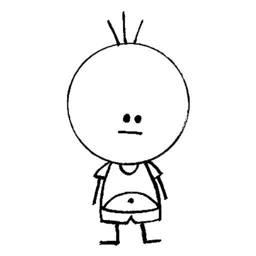 Стикер Белый Парнишка