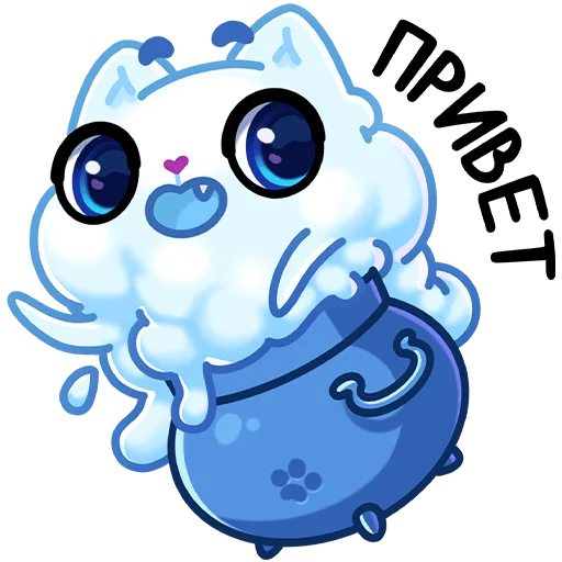 Стикер Зимний Котялок