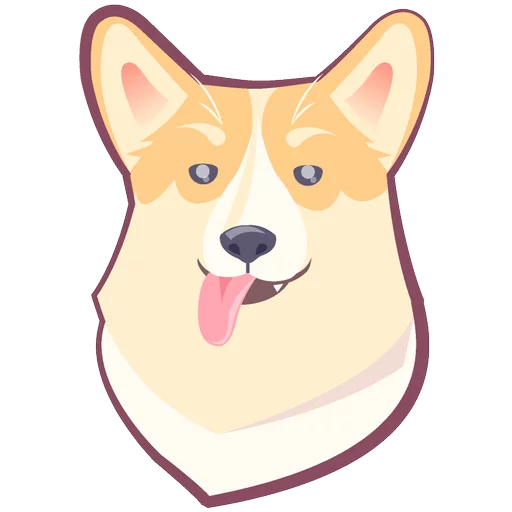 Стикер КОРГИ Пёс