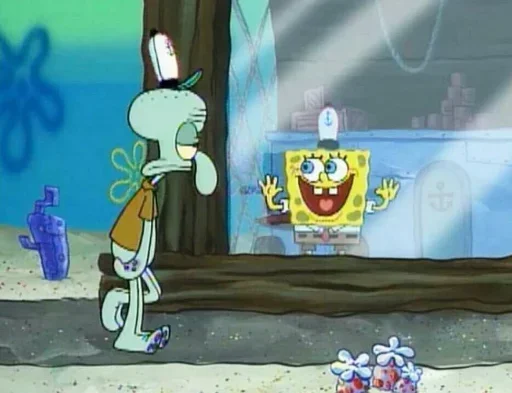 Стикер Йобанистический Спанч и Патрик