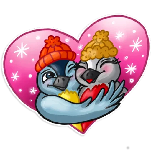 Стикер Зимняя Парочка